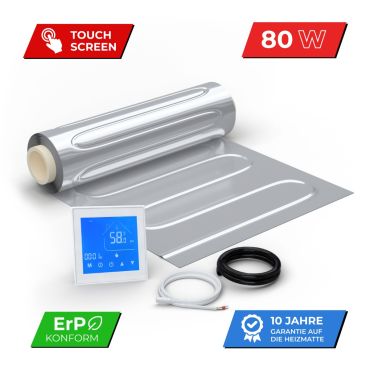 Alu Heizmatten Set AZ-80 mit Thermostat MCS 450 Touch weiß