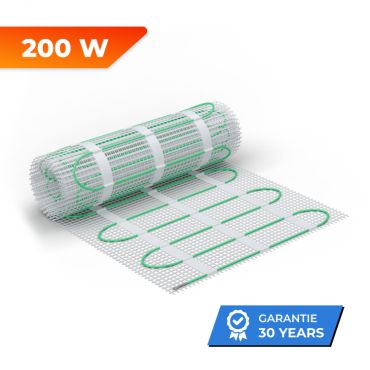 Heizmatte BZ-200, 200 W/m² für Fliesen, verklebte Bodenbeläge